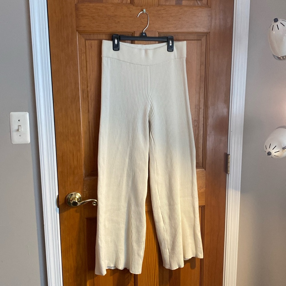 Aerie ribbed wide leg pants